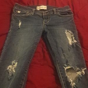 Abercrombie Girls Ripped Jeans